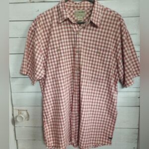 US Expedition Reliable Outdoor Brand Men's XL Short Sleeve Button Down Red Plaid